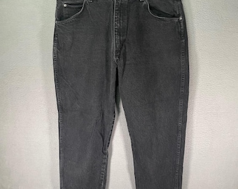 Wrangler 97601CB Jeans Mens 36x30 Black Relaxed Fit Denim Y2K Vintage