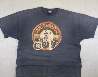 Vintage Harley-Davidson Las Vegas Nevada Biker T-Shirt Men's 2XL Black Y2K