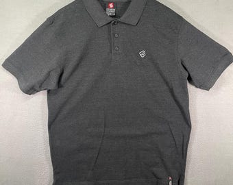 Southpole Mens Dark Grey Polo Shirt Short Sleeve Collared Casual Size XXL