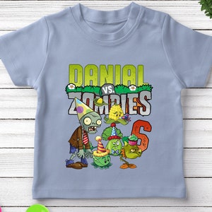 Plants Vs Zombies Gaming Birthday Shirtcustom Boy Girl - Etsy