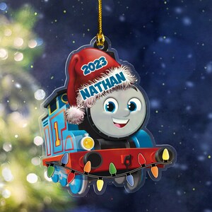Thomas the train personalized christmas ornaments clearance