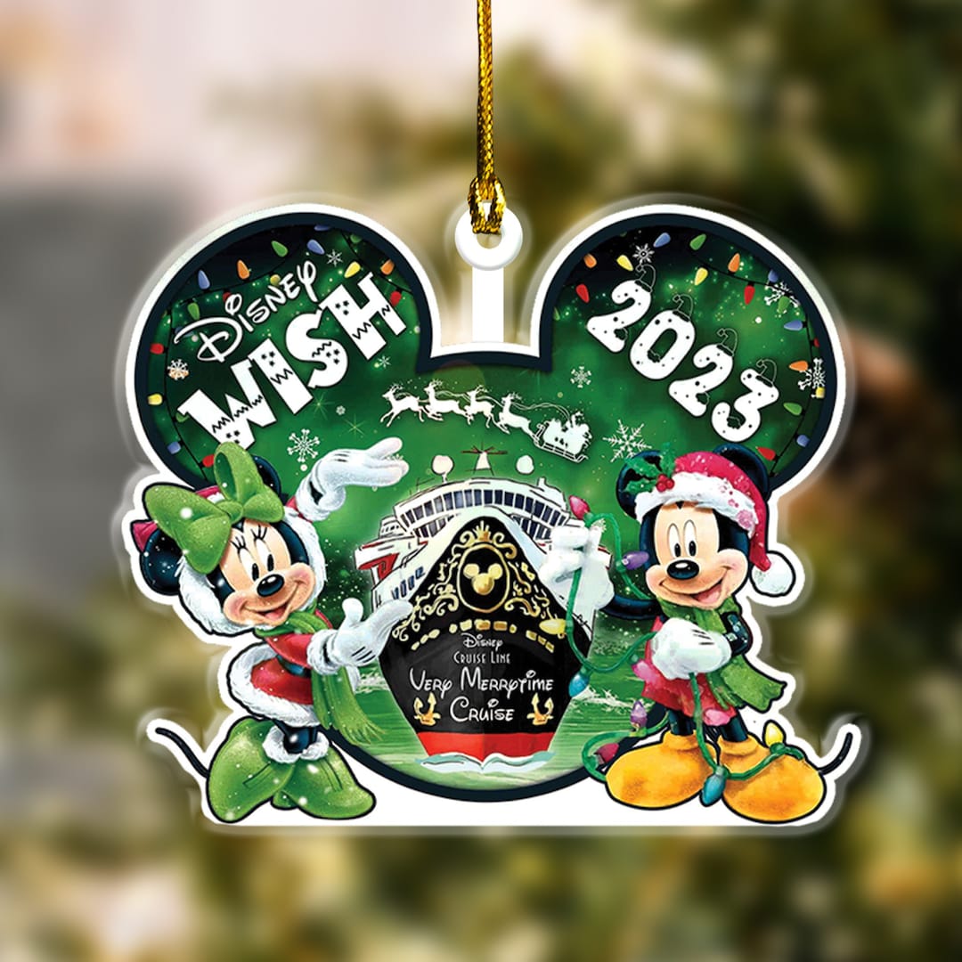 Disney Cruise Christmas Cutout Ornament/mickey and Friends Cruise