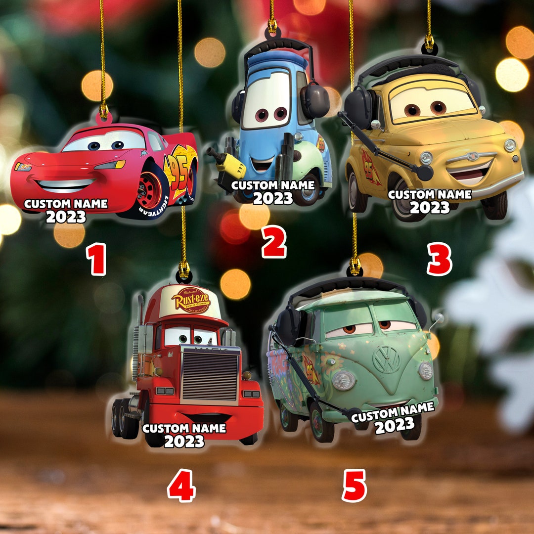 Personalized Disney Cars Ornament,mater Lightning Mcqueen Cars,cars