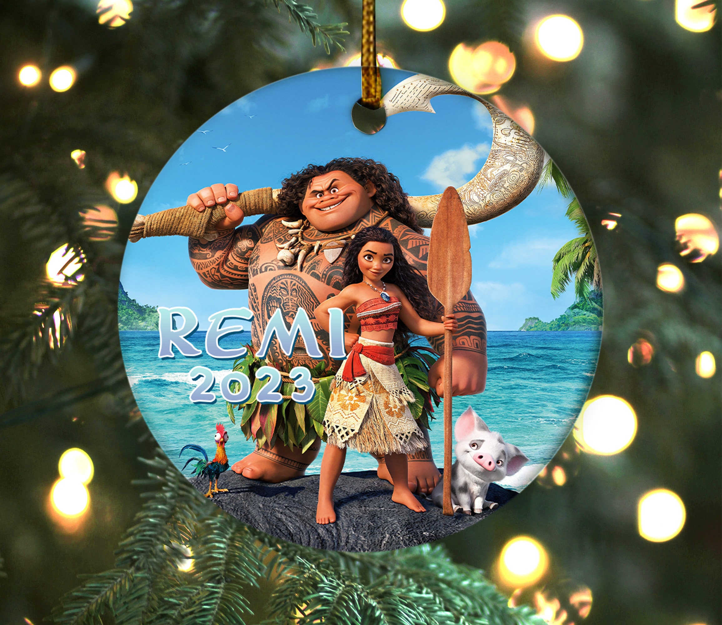 Personalized Maui Lovers Moana And Maui Movie Fans Christmas Stocking