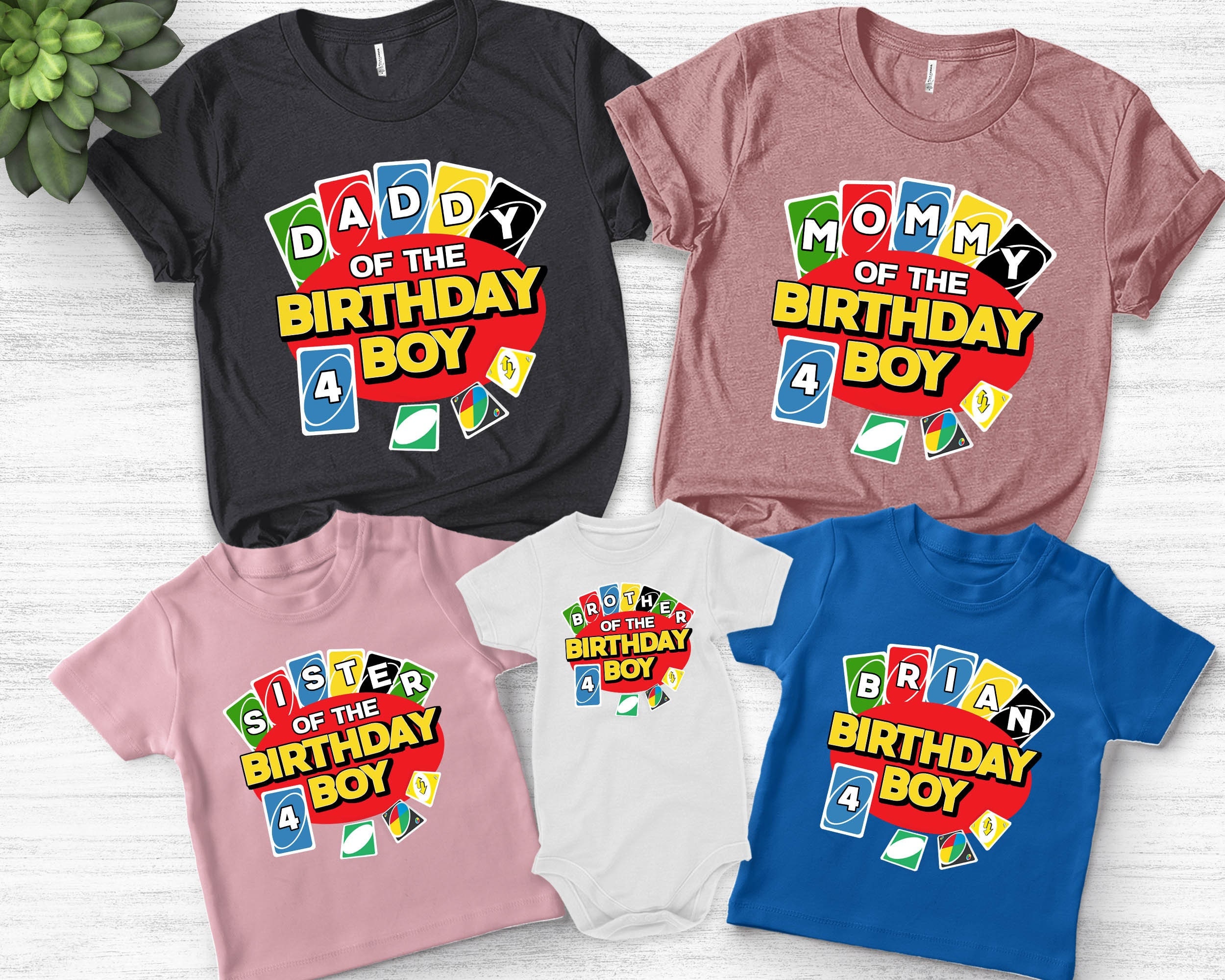 Uno Family Matching Shirt/uno Birthday Shirt/personalized Uno - Etsy