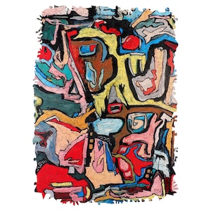 BYZANTINE PUZZLES Wooden Jigsaw Puzzles Featuring Global Artists - Untitled Abstract I - 300pcs - Artistic Wooden Puzzle for Everyone!