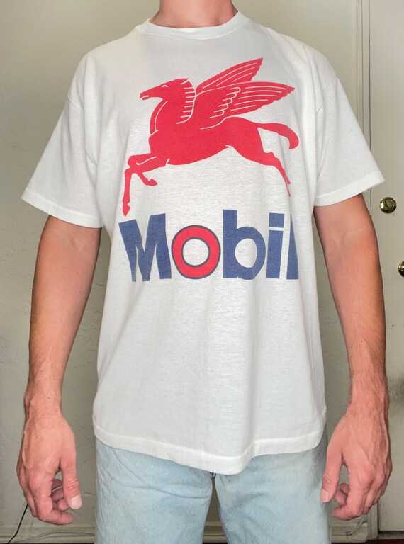 Vintage 1990's - MOBILE Gas Pegasus Logo Tee