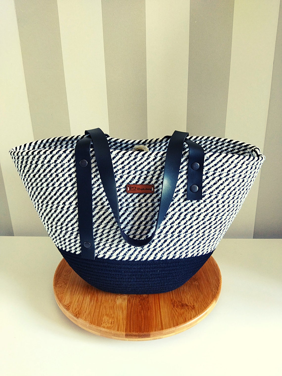 Shoulder Bag Rope Bag Handbag Straw Bag Black Arm Bag Etsy