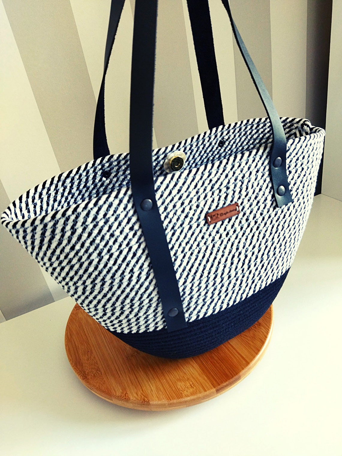 Shoulder Bag Rope Bag Handbag Straw Bag Black Arm Bag Etsy