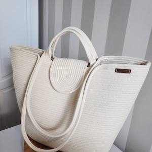 Handgemachte Strandtasche im Original Tresrope Design - Strandtasche - Leichte Sommertasche für Urlaub & Alltag