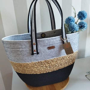 Handmade Original Tress Rope Design Beach Bag – Lightweight Summer Tote for Vacation & Daily Use