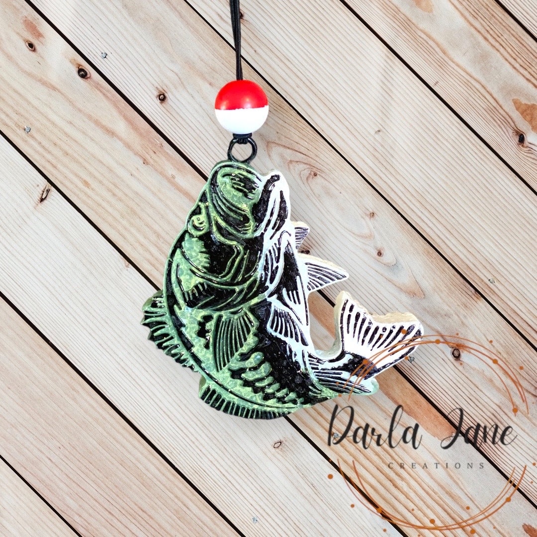 Bass Fish Freshie, Men's Freshie, Car Freshie, Gift for Him, Outdoor