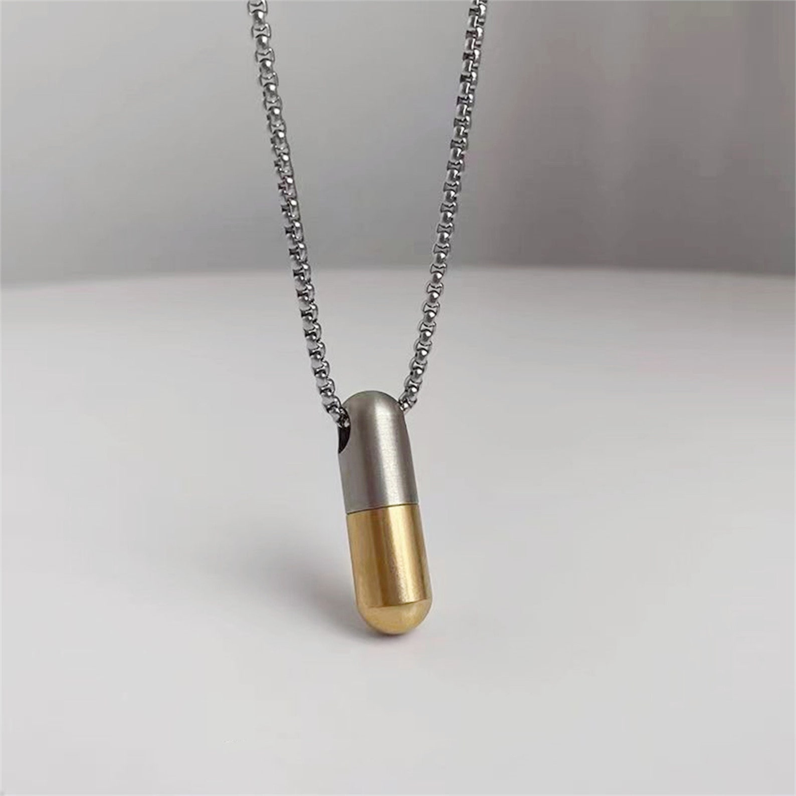 Safety Necklace,safety Capsule Necklace ,gift for Her, Couple Matching