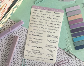 Smutty Good Time Sticker Sheet, Book Annotating