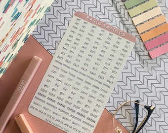 Basic Sayings Sticker Sheet, book annotating, book journaling