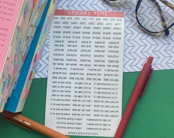 Spooky Sayings, Book Annotating Stickers, Book Journaling