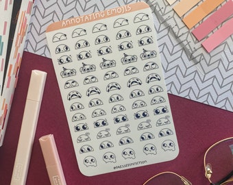 Emoji Sticker sheet 3rd Edition, Book Annotating, Book Journaling