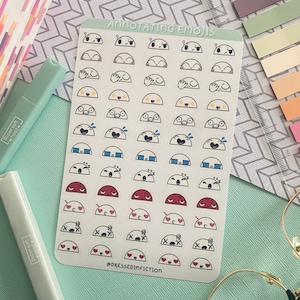 Hoja de pegatinas de emojis, 5.ª edición, libro de anotaciones
