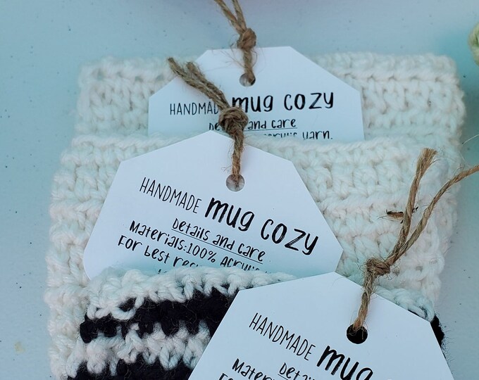 Handmade Crochet Mug Cozy, Handmade tea mug sleeve, Cozy coffee gift, Mug warmer, Easy office gift, Crochet Mug Cozy for Coffee Lovers, Gift