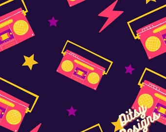 90’s Vibe Seamless Design, Girly Aesthetic Pattern, Digital Seamless Design, Fabric Design, Seamless File, Retro Cute Fabric, 90s Pattern