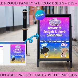 Stolze Familie Willkommensschild, Stolze Familie Gastgeschenke (Digital)