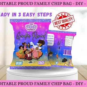 Proud Family Chip Bag, Proud Family Party Favors (Digital)