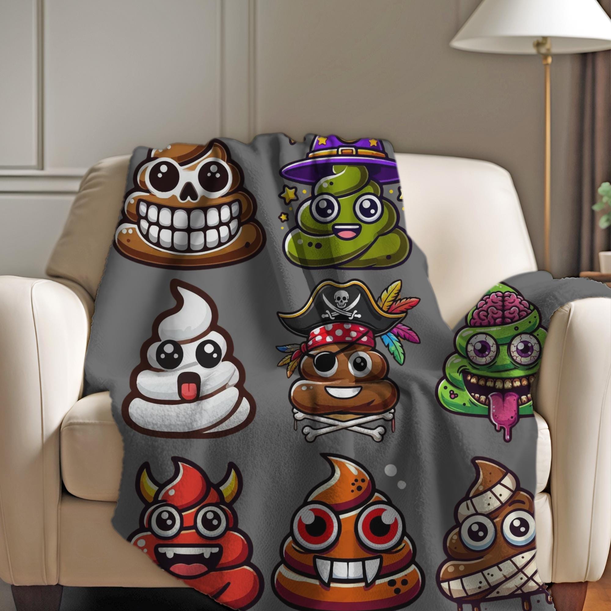 Poop Emoji Blanket Etsy Canada