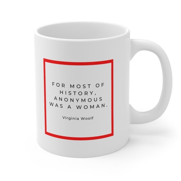 Virginia Woolf Mug, Virginia Woolf Coffee Mug, Virginia Woolf, Literary Mugs, Literary Gifts, Teacher Gifts, Book Lover Gift, Gift for Women