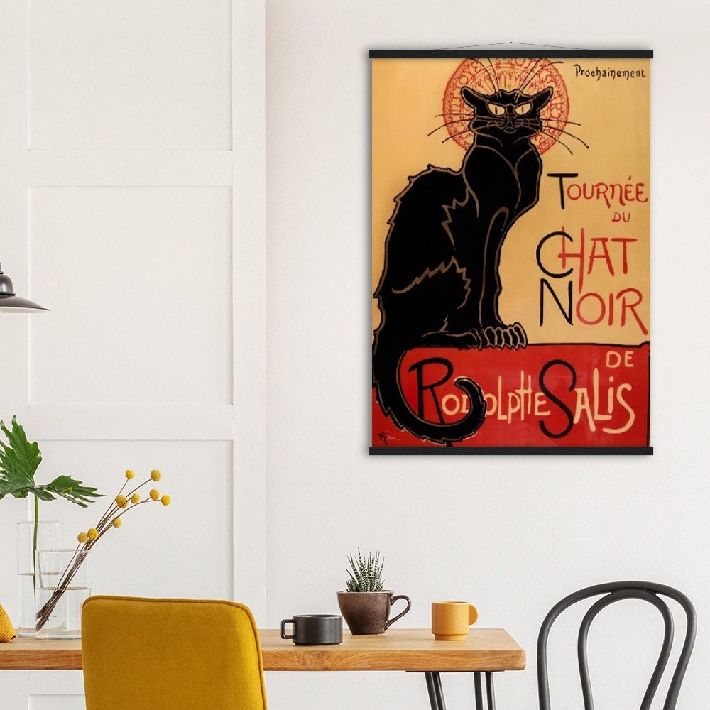 1896 Chat Noir (Black Cat) Paris French Cabaret Poster – Art Nouveau Vintage Reproduction, 24x36