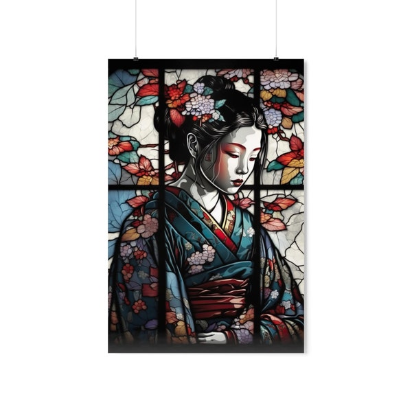 Geisha Poster, Geisha Wall Art, Geisha Print, Japanese Wall Art, Living Room Decor, Office Decor, Home Decor, Japanese Gifts, Kimono, Geiko
