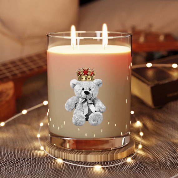 Teddy Bear Candle, 11 Oz, Royal Teddy Bear Candle, Vegan Soy Wax