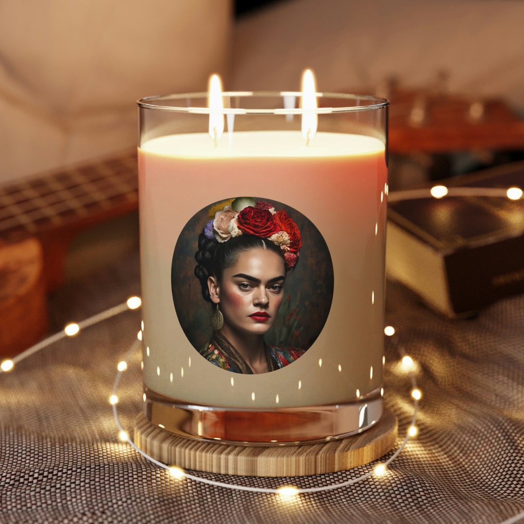 Frida Kahlo Candle, 11 Oz, Frida Kahlo, Vegan Soy Wax, Mexican Artist, Art Lover Gift, Unique