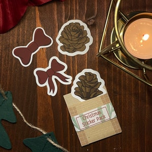 Christmas times sticker pack - Collection d’autocollant du temps des fetes - holidays season - vinyl and matte - gift wrapping - accessories