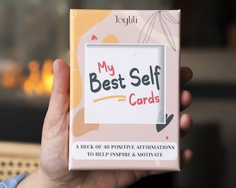 My Best Self Cards: A Deck of 40 Positive Affirmations to Help Inspire and Motivate | Mindfulness Gift for Her | Affirmation Cards for Women