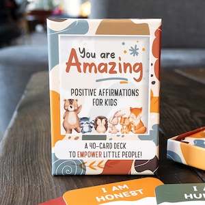 Positive Affirmations For Kids:  40 high quality cards in a Lid Box to Empower Little People | Mindfulness gift for children, Birthday gift