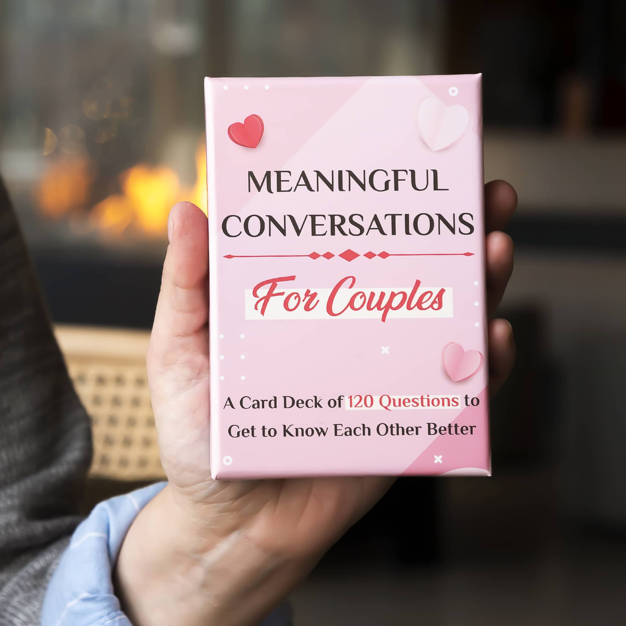 Meaningful Conversations for Couples | Intimate Card Game in a lid box | 120 Engaging Questions for a best relationship