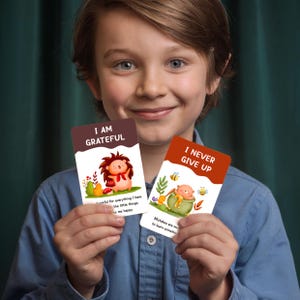 Positive Affirmations For Kids: 40 high quality cards in a Lid Box to Empower Little People | Mindfulness gift for children, Birthday gift