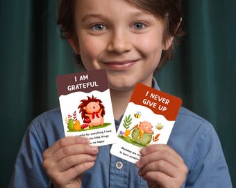 Positive Affirmations For Kids: 40 high quality cards in a Lid Box to Empower Little People | Mindfulness gift for children, Birthday gift