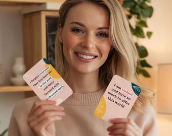 My Best Self Cards: 40 Positive Affirmations in a Lid Box to Help Inspire and Motivate | Mindfulness Gift | Affirmation Cards for Women