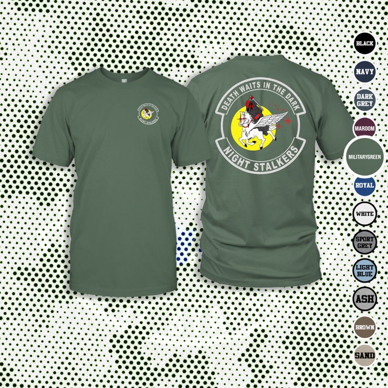 160th Airborne Night Stalkers Soar A Death Waits in the Dark T-shirt ...