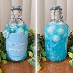 Everlasting Snowballs | Color Changing Potion | Fantasy Potion Bottle | Winter Decoration | Apothecary Bottle