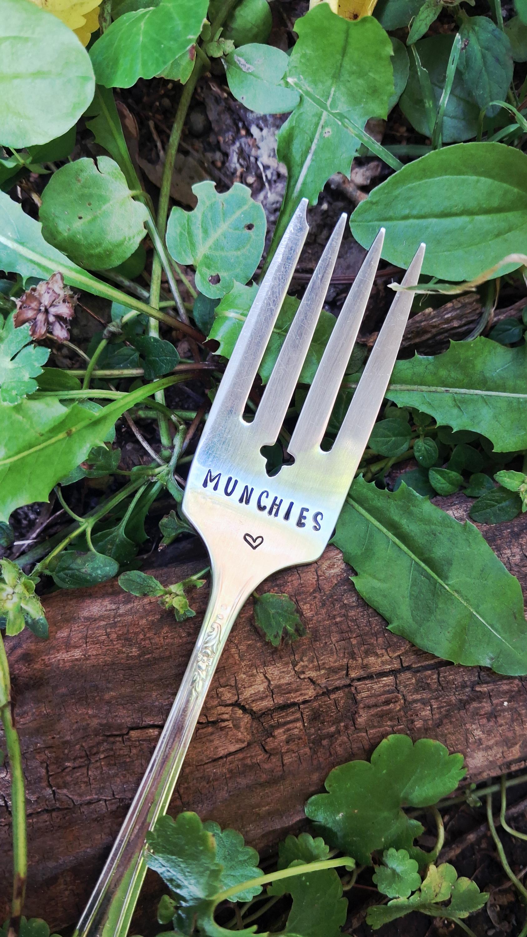 MUNCHIES FORK - 420, Weed, Pot Head, Marijuana, Smoker Humor - Stamped Fork - Birthday, Christmas, Gift