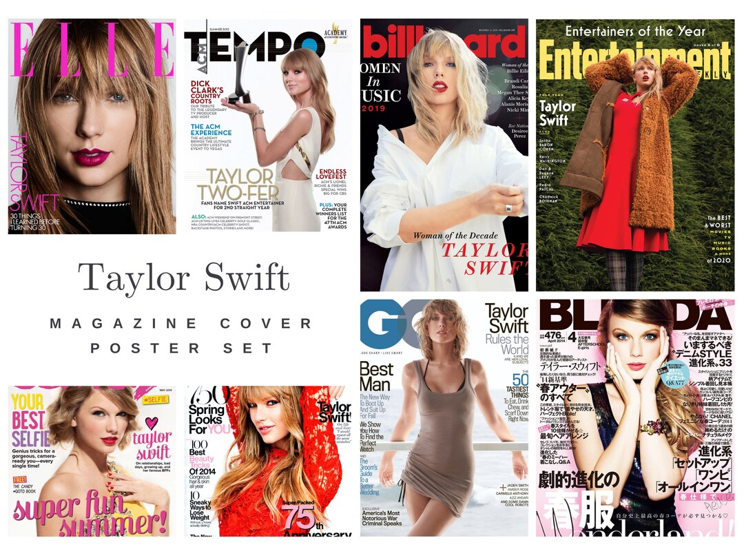 Taylor Swift Magazine Cover Digital Collage Kit 210 PNG Image Set Great