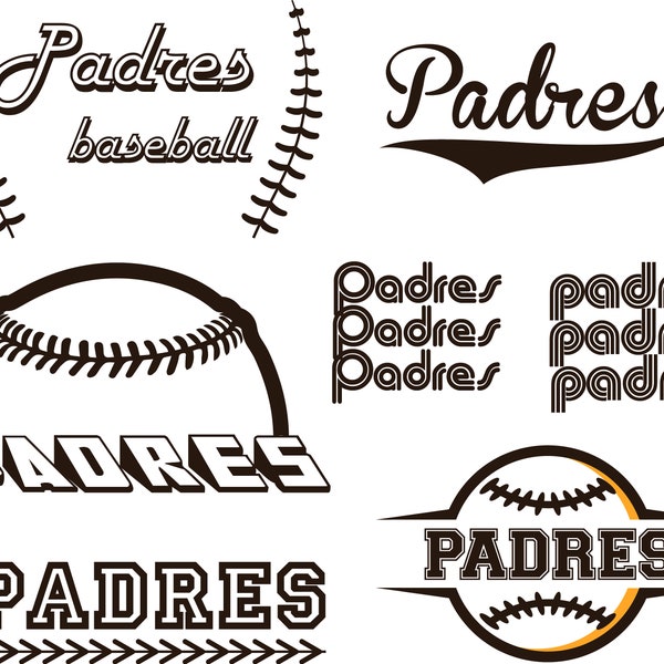 Padres SVG, Padres Retro SVG, Padres PNG, Digital Download, Cut File, Clipart, Sublimation Clipart (includes svg/png/dxf/jpeg files)