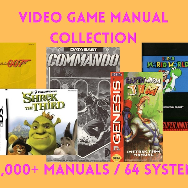 Ultimate Video Game Manuals Collection - Over 10,000 Manuals for 64 Classic Game Systems (Including Your Favorites!) in PDF Format