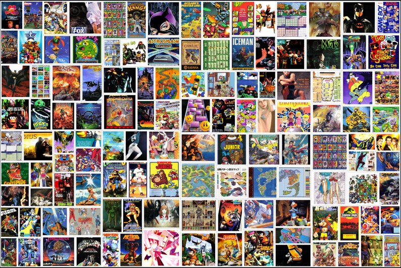 Retro Video Game Poster Collection. 249 Classic Game Posters, Most at