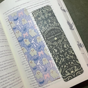 Spooky Season Fall Inspired Double-sided Laminated Bookmarks – Fall Reading Accessories, Romantasy Readers