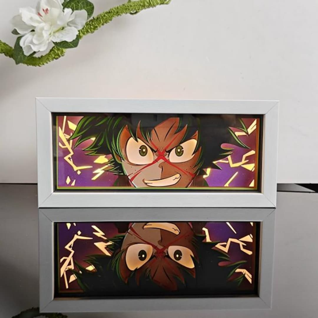 Anime Lightbox LED, RGB Color Shadow Box Figure, Manga Neon Desk Night ...
