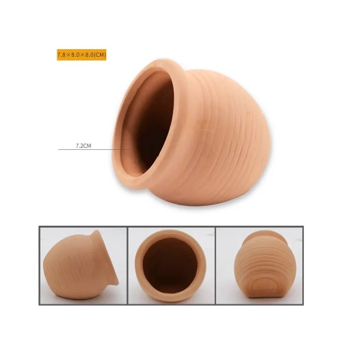 purple clay pot artificial pleco cave & cichlid cave shelter house aquarium fish tank