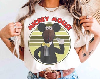 おもしろディズニー「マペットショー」ディズニー・リゾ・ザ・ラット・コスチューム・ミッキーマウスTシャツ、マペット・ビジョン3D Tシャツ、ウォルト・ディズニー・ワールド・ガール・トリップTシャツ